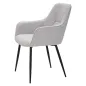 KRZESŁO VICENZA SZARE ZESTAW 2 SZT 58X63X85,5 cm